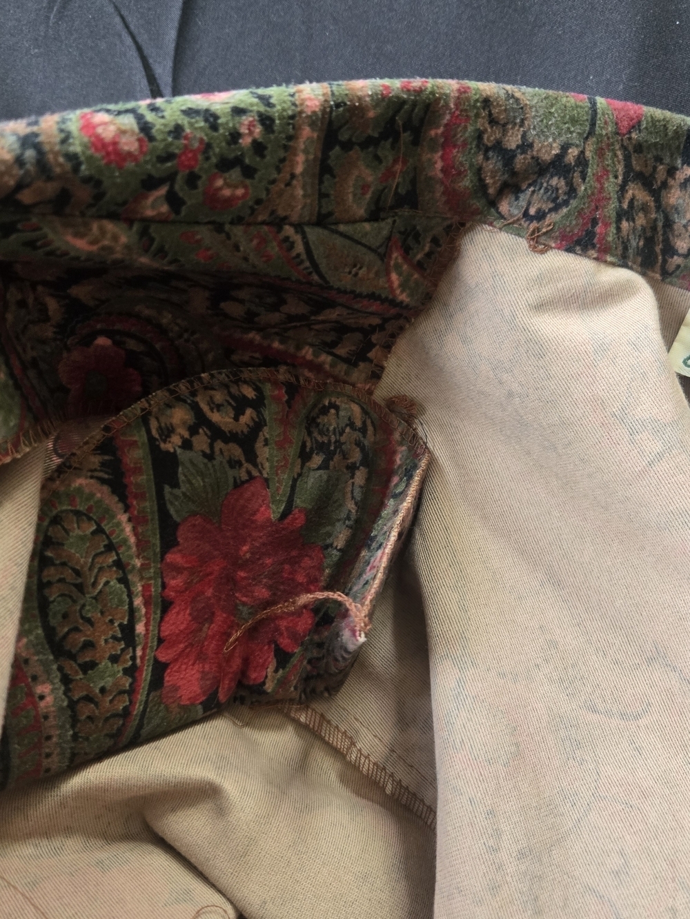 Boho Paisley Vintage Blazer Lagenlook Floral Animal Print Joanna Made In USA - Picture 9 of 9